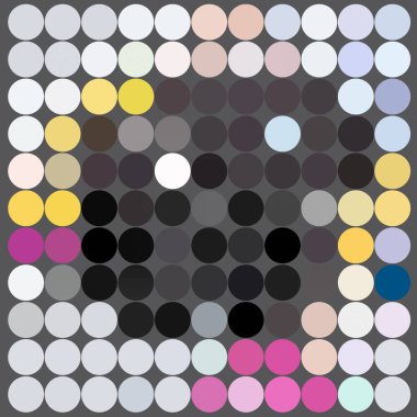 Çemberlerle soyut ve kusursuz desen.