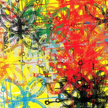 Renkli yapraklı pürüzsüz desen