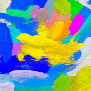 El yapımı tuvale yağlı boya. Soyut sanat dokusu. Renkli doku. Modern sanat eserleri. Yağlı boya darbeleri. Fırça darbeleri. Modern sanat. Çağdaş sanat. Sanatsal tuval.