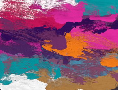 El yapımı tuvale yağlı boya. Soyut sanat dokusu. Renkli doku. Modern sanat eserleri. Yağlı boya darbeleri. Fırça darbeleri. Modern sanat. Çağdaş sanat. Sanatsal tuval.   