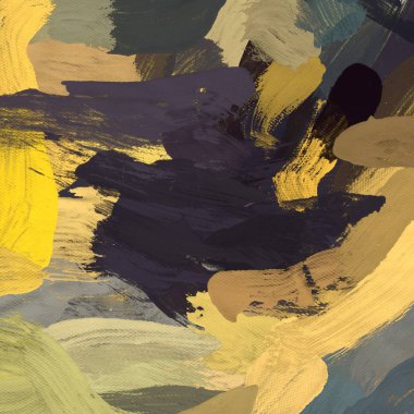 Tuval el yapımı yağlıboya. Renkli doku. Fırça darbeleri.