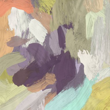 Tuval el yapımı yağlıboya. Renkli doku. Fırça darbeleri. Renkli görüntü. Modern sanat. Çağdaş sanat.