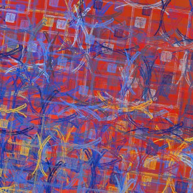 El yapımı tuvale yağlı boya. Soyut sanat dokusu. Renkli doku. Modern sanat eserleri. Yağlı boya darbeleri. Fırça darbeleri. Modern sanat. Çağdaş sanat. Sanatsal tuval.   