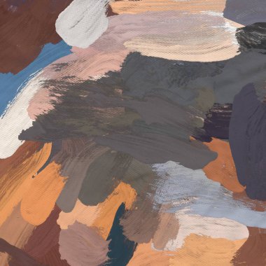 Tuval el yapımı yağlıboya. Renkli doku. Fırça darbeleri.