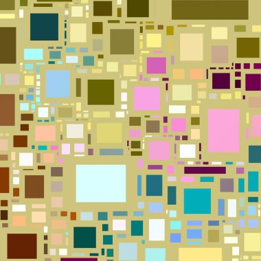 Soyut sanat dokusu. Kareler ile renkli doku. Modern sanat eserleri. Renkli görüntü