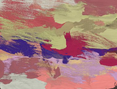 El yapımı tuvale yağlı boya. Soyut sanat dokusu. Renkli doku. Modern sanat eserleri. Yağlı boya darbeleri. Fırça darbeleri. Modern sanat. Çağdaş sanat. Sanatsal tuval.  