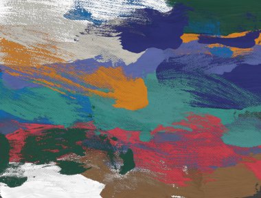 El yapımı tuvale yağlı boya. Soyut sanat dokusu. Renkli doku. Modern sanat eserleri. Yağlı boya darbeleri. Fırça darbeleri. Modern sanat. Çağdaş sanat. Sanatsal tuval.  