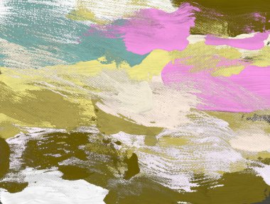 El yapımı tuvale yağlı boya. Soyut sanat dokusu. Renkli doku. Modern sanat eserleri. Yağlı boya darbeleri. Fırça darbeleri. Modern sanat. Çağdaş sanat. Sanatsal tuval.  