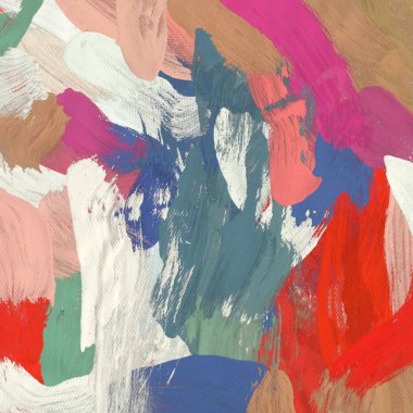 Tuval el yapımı yağlıboya. Renkli doku. Fırça darbeleri. Renkli görüntü. Modern sanat. Çağdaş sanat.