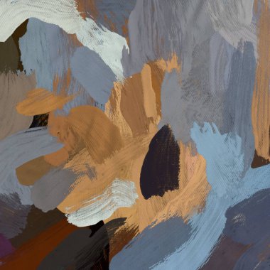 Tuval el yapımı yağlıboya. Renkli doku. Fırça darbeleri.