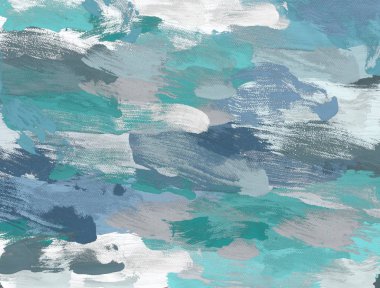 El yapımı tuvale yağlı boya. Soyut sanat dokusu. Renkli doku. Modern sanat eserleri. Yağlı boya darbeleri. Fırça darbeleri. Modern sanat. Çağdaş sanat. Sanatsal tuval.  