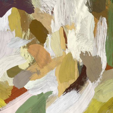 Tuval el yapımı yağlıboya. Renkli doku. Fırça darbeleri.