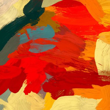 El yapımı tuvale yağlı boya. Soyut sanat dokusu. Renkli doku. Modern sanat eserleri. Yağlı boya darbeleri. Fırça darbeleri. Modern sanat. Çağdaş sanat. Sanatsal tuval.