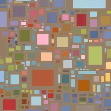 Soyut sanat dokusu. Kareler ile renkli doku. Modern sanat eserleri. Renkli görüntü
