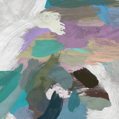 Tuval el yapımı yağlıboya. Renkli doku. Fırça darbeleri. Renkli görüntü. Modern sanat. Çağdaş sanat.