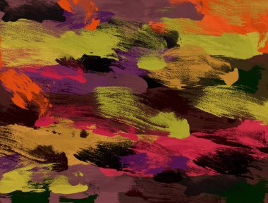 El yapımı tuvale yağlı boya. Soyut sanat dokusu. Renkli doku. Modern sanat eserleri. Yağlı boya darbeleri. Fırça darbeleri. Modern sanat. Çağdaş sanat. Sanatsal tuval.  