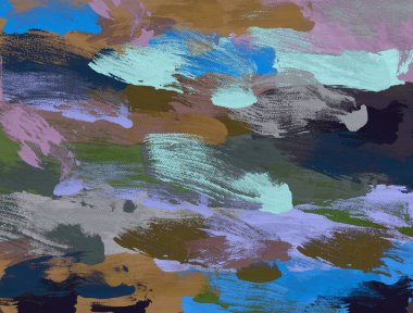 El yapımı tuvale yağlı boya. Soyut sanat dokusu. Renkli doku. Modern sanat eserleri. Yağlı boya darbeleri. Fırça darbeleri. Modern sanat. Çağdaş sanat. Sanatsal tuval.  