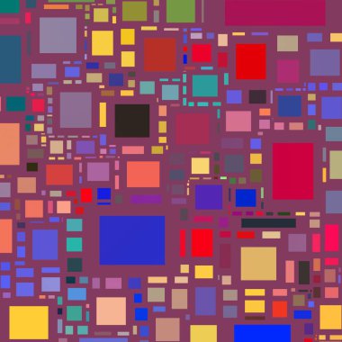 Soyut sanat dokusu. Kareler ile renkli doku. Modern sanat eserleri. Renkli görüntü