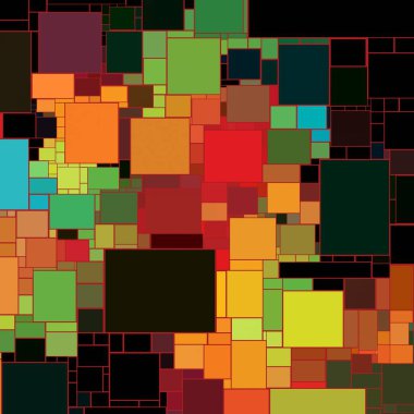 Soyut sanat dokusu. Kareler ile renkli doku. Modern sanat eserleri. Renkli görüntü