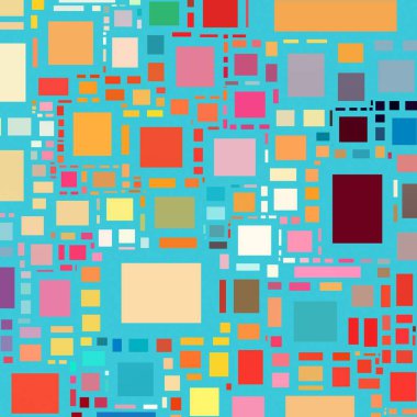 Soyut sanat dokusu. Kareler ile renkli doku. Modern sanat eserleri. Renkli görüntü