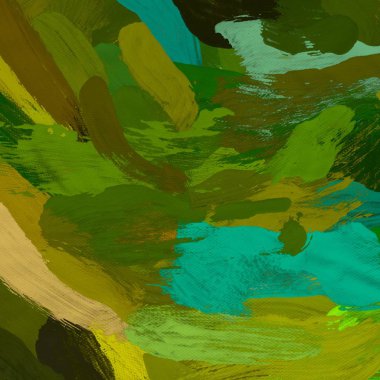 Tuval el yapımı yağlıboya. Renkli doku. Fırça darbeleri. Renkli görüntü. Modern sanat. Çağdaş sanat.