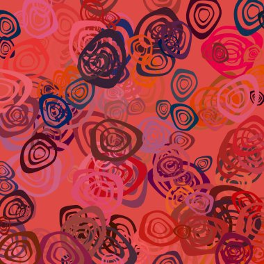 çiçek desenli soyut illüstrasyon