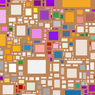 Soyut sanat dokusu. Kareler ile renkli doku. Modern sanat eserleri. Renkli görüntü