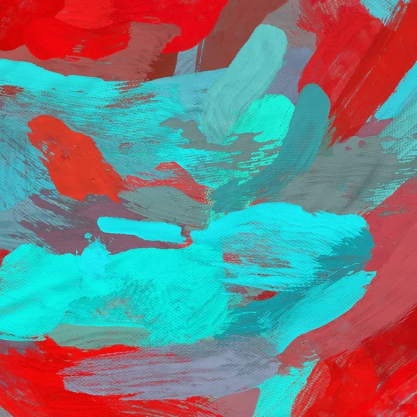 Tuval el yapımı yağlıboya. Renkli doku. Fırça darbeleri.