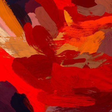 Tuval el yapımı yağlıboya. Renkli doku. Fırça darbeleri. Renkli görüntü. Modern sanat. Çağdaş sanat.