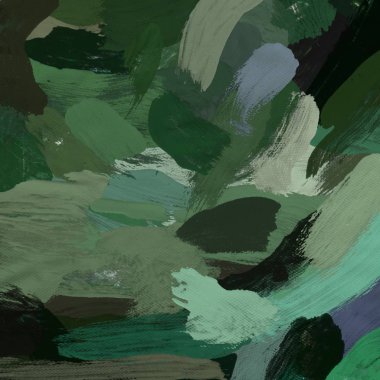 Tuval el yapımı yağlıboya. Renkli doku. Fırça darbeleri.