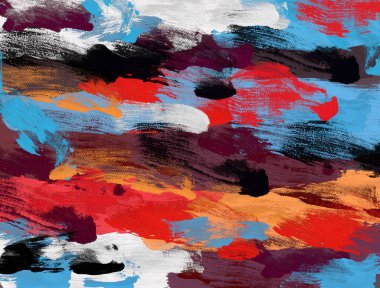 El yapımı tuvale yağlı boya. Soyut sanat dokusu. Renkli doku. Modern sanat eserleri. Yağlı boya darbeleri. Fırça darbeleri. Modern sanat. Çağdaş sanat. Sanatsal tuval.  