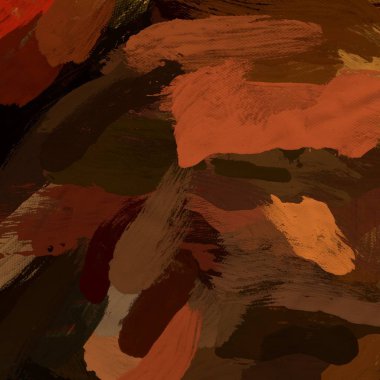 Tuval el yapımı yağlıboya. Renkli doku. Fırça darbeleri.