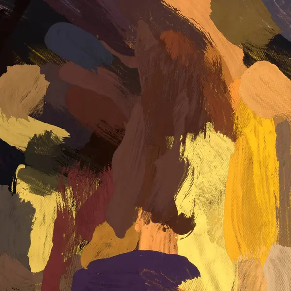 Tuval el yapımı yağlıboya. Renkli doku. Fırça darbeleri.