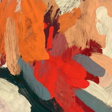 Tuval el yapımı yağlıboya. Renkli doku. Fırça darbeleri. Renkli görüntü. Modern sanat. Çağdaş sanat.