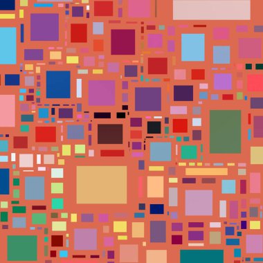 Soyut sanat dokusu. Kareler ile renkli doku. Modern sanat eserleri. Renkli görüntü