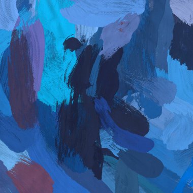 Tuval el yapımı yağlıboya. Renkli doku. Fırça darbeleri.