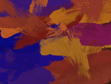 El yapımı tuvale yağlı boya. Soyut sanat dokusu. Renkli doku. Modern sanat eserleri. Yağlı boya darbeleri. Fırça darbeleri. Modern sanat. Çağdaş sanat. Sanatsal tuval.  