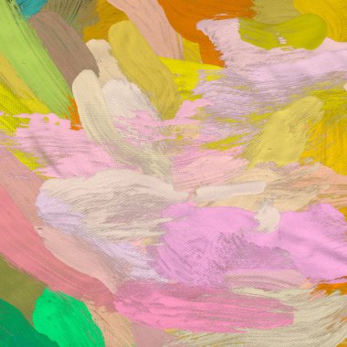 Tuval arka plan üzerine yağlıboya