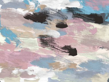 El yapımı tuvale yağlı boya. Soyut sanat dokusu. Renkli doku. Modern sanat eserleri. Yağlı boya darbeleri. Fırça darbeleri. Modern sanat. Çağdaş sanat. Sanatsal tuval.  