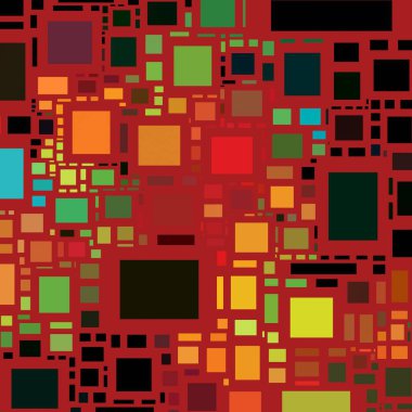 Soyut sanat dokusu. Kareler ile renkli doku. Modern sanat eserleri. Renkli görüntü