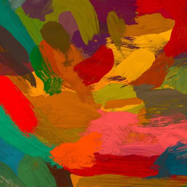 El yapımı tuvale yağlı boya. Soyut sanat dokusu. Renkli doku. Modern sanat eserleri. Yağlı boya darbeleri. Fırça darbeleri. Modern sanat. Çağdaş sanat. Sanatsal tuval.