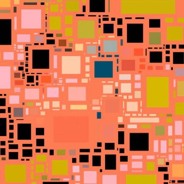 Soyut sanat dokusu. Kareler ile renkli doku. Modern sanat eserleri. Renkli görüntü