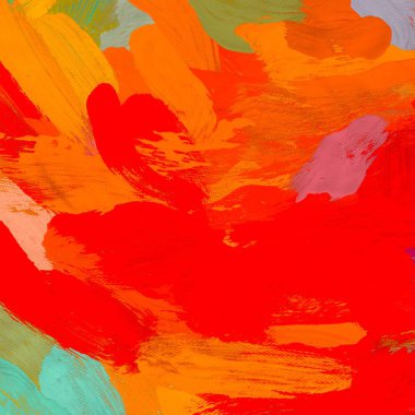 Tuval arka plan üzerine yağlıboya