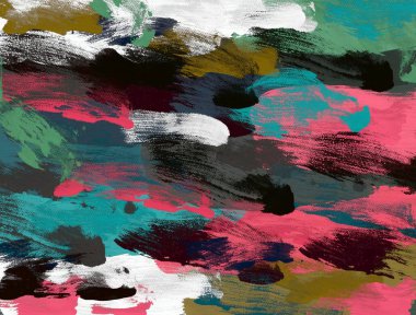 El yapımı tuvale yağlı boya. Soyut sanat dokusu. Renkli doku. Modern sanat eserleri. Yağlı boya darbeleri. Fırça darbeleri. Modern sanat. Çağdaş sanat. Sanatsal tuval.   