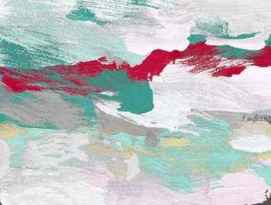 El yapımı tuvale yağlı boya. Soyut sanat dokusu. Renkli doku. Modern sanat eserleri. Yağlı boya darbeleri. Fırça darbeleri. Modern sanat. Çağdaş sanat. Sanatsal tuval.  