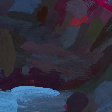 Tuval el yapımı yağlıboya. Renkli doku. Fırça darbeleri.