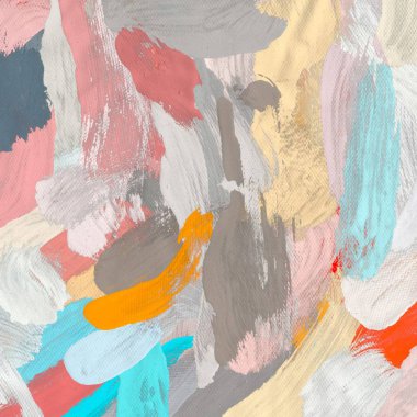 Tuval arka plan üzerine yağlıboya