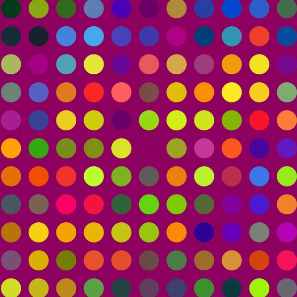 Kleurrijke Polka Dot Naadloze Patroon Vectorillustratie — Stockfoto