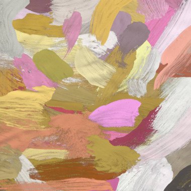 Tuval el yapımı yağlıboya. Renkli doku. Fırça darbeleri. Renkli görüntü. Modern sanat. Çağdaş sanat.