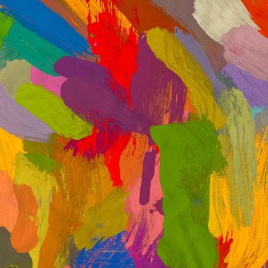 Tuval arka plan üzerine yağlıboya